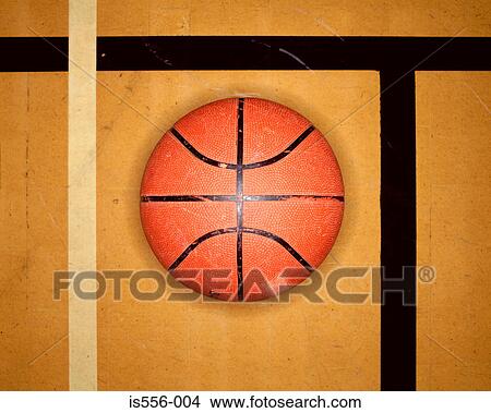 Basketball on court View Large Photo Image Picture - Basketball on court. Fotosearch
