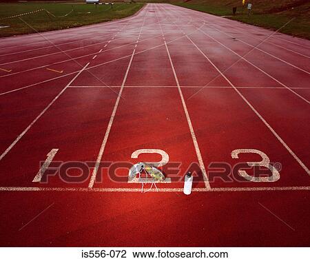 Stock Image - Empty race track. Fotosearch