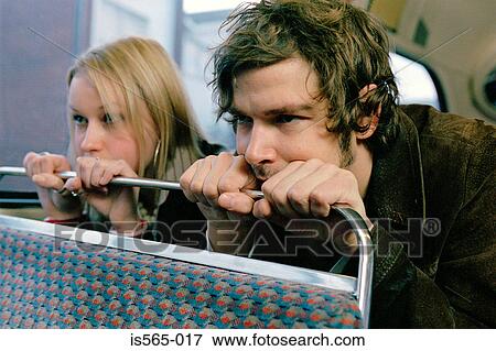 Couple sitting on bus View Large Photo Image Stock Photo - Couple sitting on bus. Fotosearch