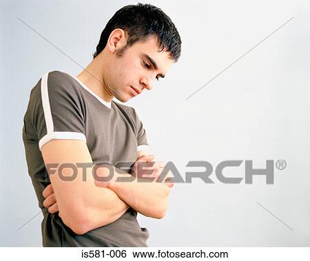 Sad looking man View Large Photo Image Stock Photograph - Sad looking man. Fotosearch