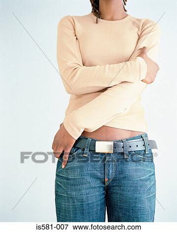 Stock Photo - Woman with crossed arms. Fotosearch