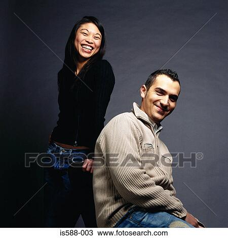Portrait of mixed race couple View Large Photo Image Stock Image - Portrait of mixed race couple. Fotosearch