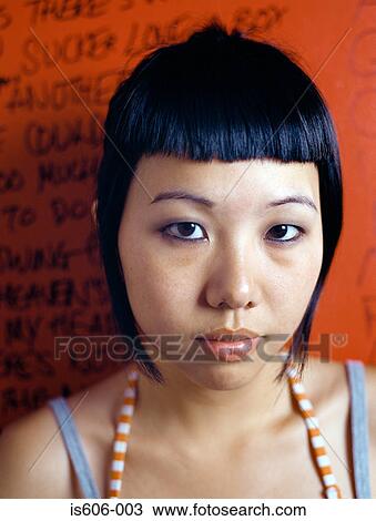 Stock Image - Portrait of a teenage girl. Fotosearch