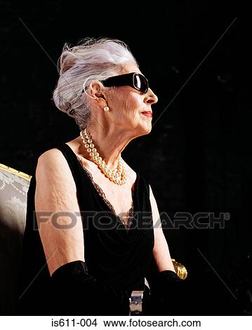 Profile of glamourous senior woman View Large Photo Image Picture - Profile of glamourous senior woman . Fotosearch