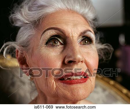 Stock Photo - Senior woman looking hopeful . Fotosearch