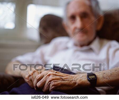 Elderly man in armchair View Large Photo Image Stock Photo - Elderly man in armchair. Fotosearch