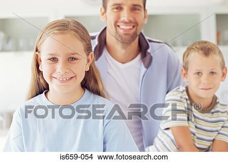 Father and his children View Large Photo Image Picture - Father and his children. Fotosearch