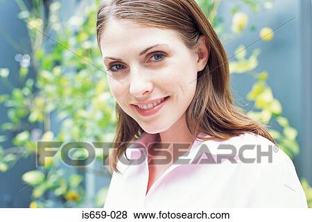 Portrait of a brunette woman View Large Photo Image Stock Photo - Portrait of a brunette woman. Fotosearch