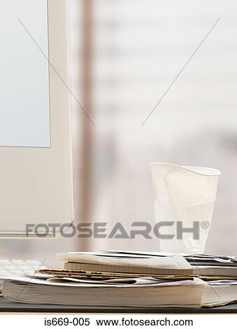 Crushed cup on desk View Large Photo Image Stock Photography - Crushed cup on desk. Fotosearch