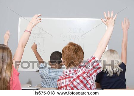 School children raising their hands View Large Photo Image Stock Photo - School children raising their hands. Fotosearch