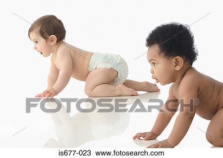 Babies crawling View Large Photo Image Stock Image - Babies crawling . Fotosearch