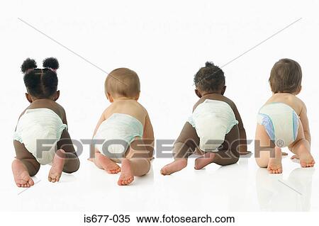 Stock Photography - Babies crawling. Fotosearch