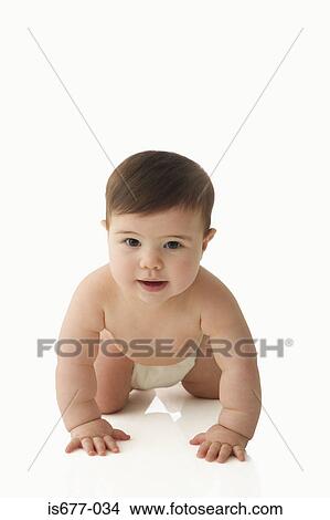 Picture - Baby crawling. Fotosearch