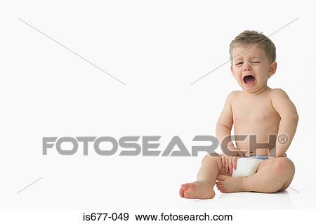 Stock Photo - Baby crying. Fotosearch