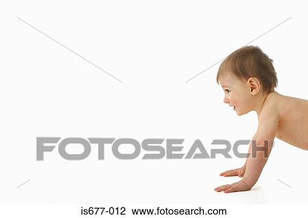 Baby starting to crawl View Large Photo Image Stock Image - Baby starting to crawl. Fotosearch