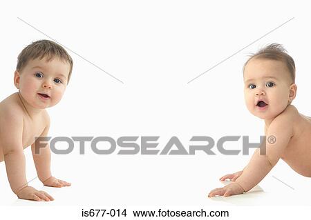 Picture - Two babies. Fotosearch