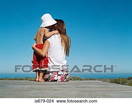 Mother and son on deck View Large Photo Image Picture - Mother and son on deck. Fotosearch