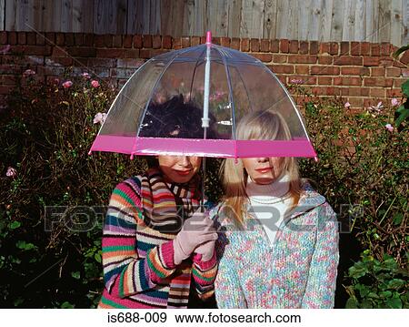 Download Two friends under an umbrella Stock Photo | is688-009 ...