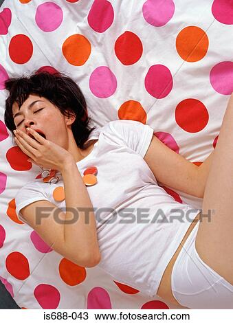 Woman yawning View Large Photo Image Stock Image - Woman yawning. Fotosearch