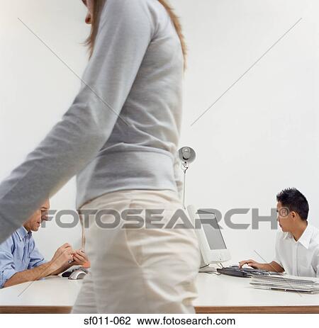 Three office workers View Large Photo Image Stock Image - Three office workers. Fotosearch