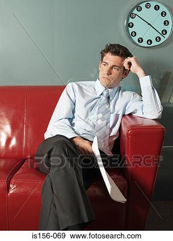 Pensive office worker View Large Photo Image Stock Photo - Pensive office worker. Fotosearch