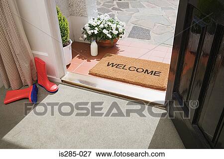Entrance to a house View Large Photo Image Stock Photo - Entrance to a house. Fotosearch