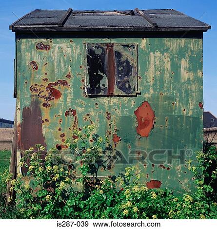 Dilapidated metal shed View Large Photo Image Stock Photo - Dilapidated metal shed. Fotosearch