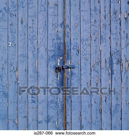 Worn blue door View Large Photo Image Stock Photograph - Worn blue door. Fotosearch