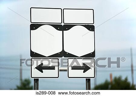 Blank highway signs View Large Photo Image Stock Photo - Blank highway signs. Fotosearch