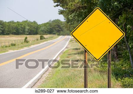 Stock Photo - Blank road sign. Fotosearch