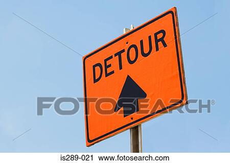 Detour sign View Large Photo Image Stock Image - Detour sign. Fotosearch