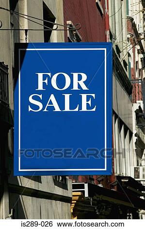 Stock Photograph - For sale sign on a building. Fotosearch