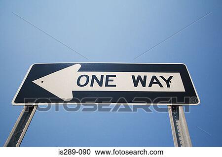 Stock Image - One way sign. Fotosearch
