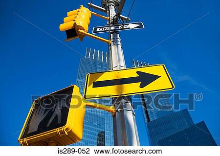 Stock Image - Pedestrian crossing in a city. Fotosearch