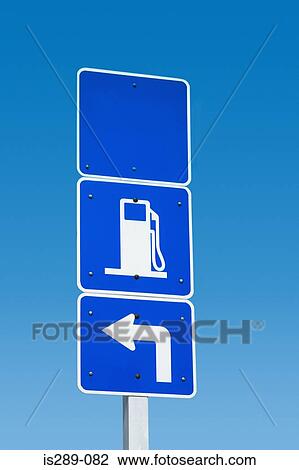 Stock Image - Petrol station sign. Fotosearch