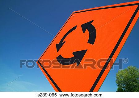 Stock Photography - Traffic circle sign. Fotosearch