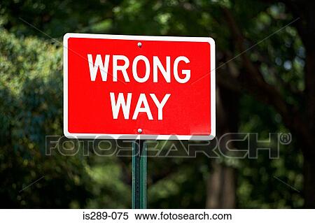 Stock Photography - Wrong way. Fotosearch