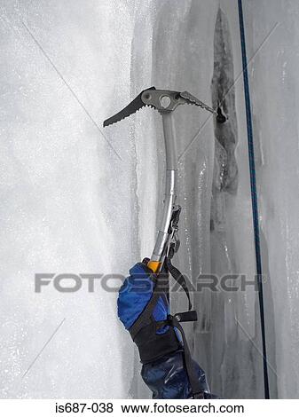 Stock Photo - Ice climber. Fotosearch