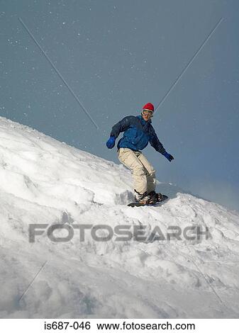 Man snowboarding View Large Photo Image Stock Photograph - Man snowboarding. Fotosearch