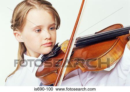 Girl playing the violin View Large Photo Image Stock Image - Girl playing the violin. Fotosearch