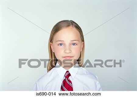 Picture - Portrait of a schoolgirl. Fotosearch