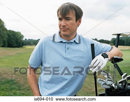 Pensive golfer View Large Photo Image Stock Image - Pensive golfer. Fotosearch