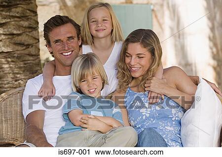 Stock Image - Family portrait. Fotosearch