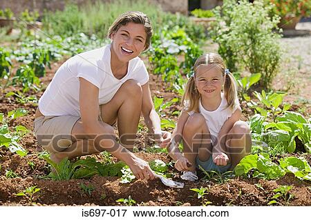 Mother and daughter gardening View Large Photo Image Stock Photo - Mother and daughter gardening. Fotosearch