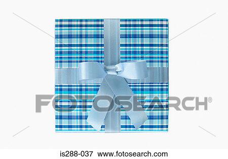 Stock Photo - Blue gift box. Fotosearch