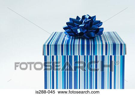 Stock Photography - Blue gift box. Fotosearch