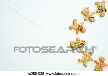 Stock Photo - Gingerbread men in a circle. Fotosearch