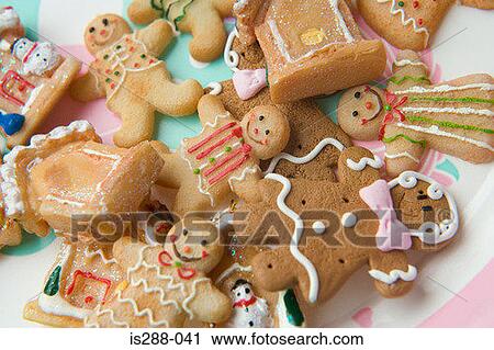 Stock Image - Gingerbread men. Fotosearch