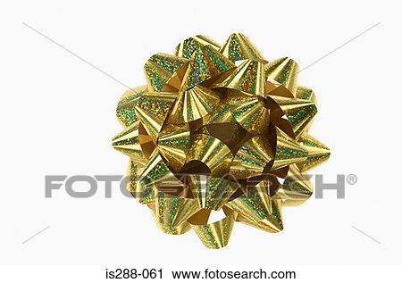 Golden gift bow View Large Photo Image Stock Image - Golden gift bow. Fotosearch