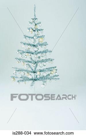 Silver christmas tree View Large Photo Image Picture - Silver christmas tree. Fotosearch